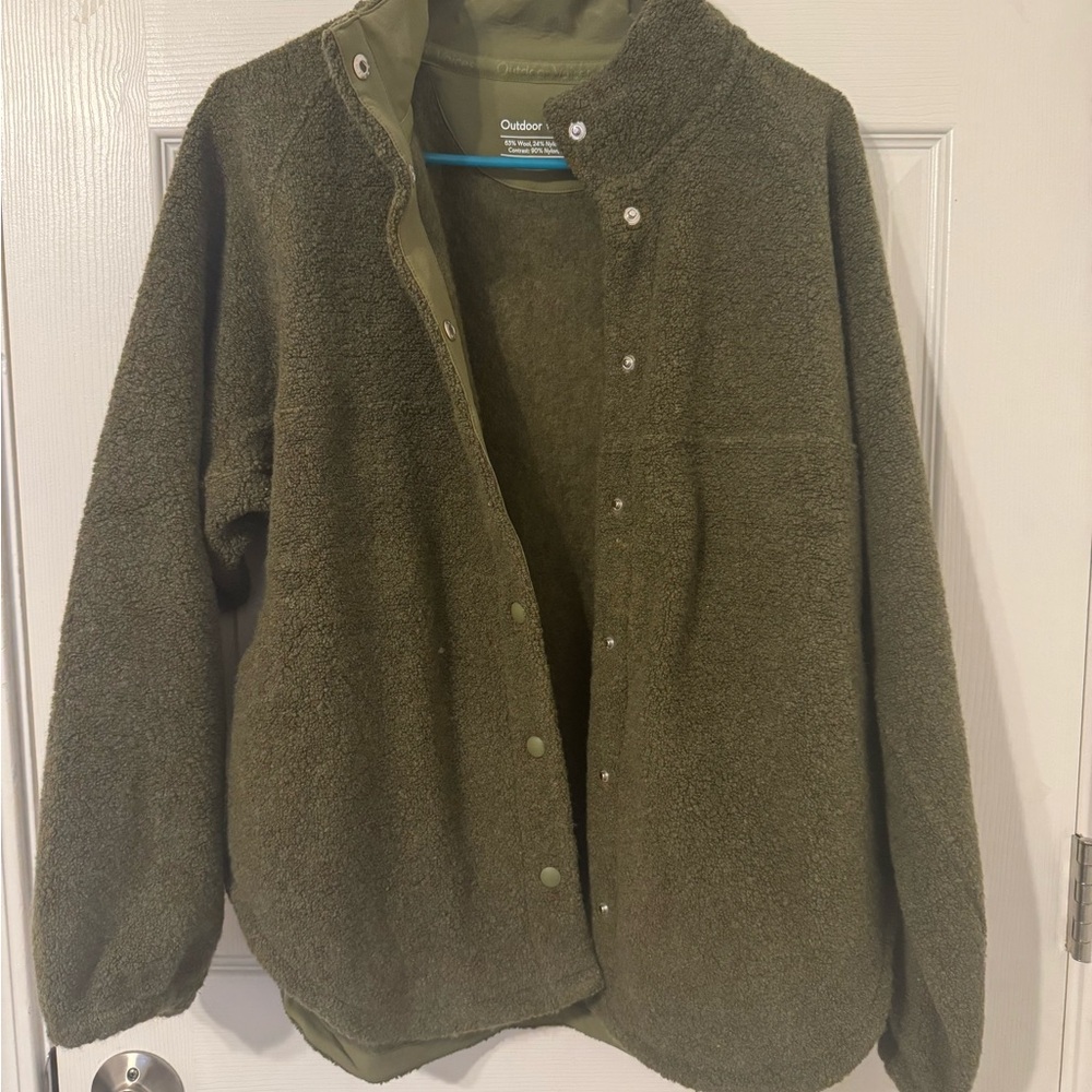 Outdoor Life Olive Green Fleece Jacket